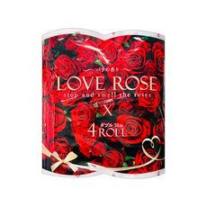 日本【LOVE ROSE】印花捲筒衛生紙4捲入