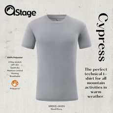 【AStage】Cypress T-Shirt 透氣快乾短袖排汗衣 男 鐵灰｜銀離子運動上衣