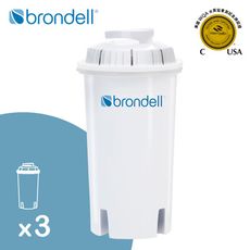 【Brondell】美國邦特爾全效去水垢加強版濾芯 3入