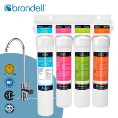 *買再贈濾芯1組(4入)【Brondell】美國邦特爾四階全效生飲濾菌淨水器