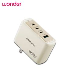 電器妙妙屋-【WONDER 旺德】100W GaN氮化鎵極速智能充電器(WA-A15TS4)
