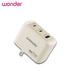 電器妙妙屋-【WONDER 旺德】70W GaN氮化鎵極速智能充電器(WA-A13TS3)