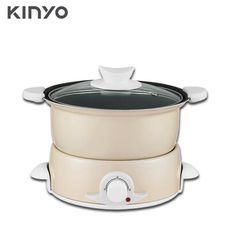 電器妙妙屋-【KINYO】1.5L多功能電火鍋(BP-075)調理鍋/蒸煮鍋/電烤盤