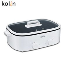 電器妙妙屋-【Kolin 歌林】5L鴛鴦電火鍋/料理鍋/調理鍋/煎鍋(KHL-MN5LA)