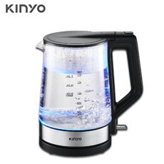 電器妙妙屋-【KINYO】2L玻璃快煮壺(ITHP-170)電茶壺/電熱水壺/泡茶壺/煮水壺