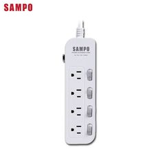 電器妙妙屋-【SAMPO 聲寶】四開四插電源延長線-9尺(EL-W44R9)