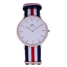 DW  經典中的珍貴收藏時尚優質腕錶-帆布+金殼/40mm-0102DW