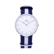 DW  經典中的珍貴收藏時尚優質腕錶-帆布+銀殼/40mm-DW00100018