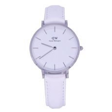 DW  經典中的獨特時尚優質皮革腕錶-白/32mm-DW00100190