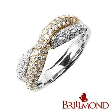 【BRILLMOND】1克拉18K金微鑲超凡鑽戒(18K雙色金 總重1克拉)