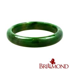 【BRILLMOND】天然碧玉細版滿綠手鐲(10MM-12MM)