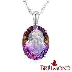 【BRILLMOND】紫黃晶15克拉紫氣東來(天然紫黃晶 925銀台)