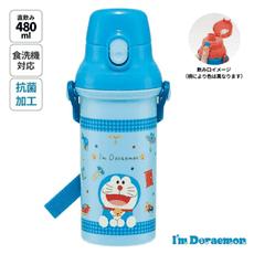 哆啦A夢 Doraemon 抑菌塑膠彈蓋直飲水瓶(PSB5SANAG/480ML) 日本製