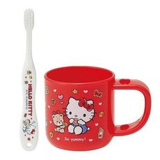凱蒂貓 Hello Kitty 牙刷&漱口杯組(KTB5/3~5歲)