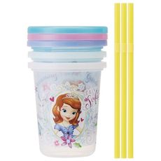 日本製 迪士尼 公主系列蘇菲亞 吸管杯 兒童水杯 學習杯 附蓋吸管(SIH3ST/320ML)