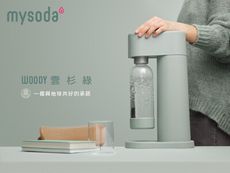 【mysoda沐樹得】芬蘭木質氣泡水機(綠)​贈水瓶2入