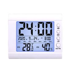 【LOTUS】多功能電子溫濕度計 日曆時鐘鬧鐘溫溼度計 簡易版