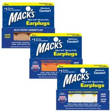 【Macks】美國熱銷 成人矽膠耳塞 2副裝 防噪音 飛行 游泳 適用