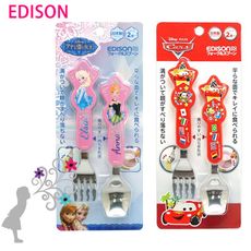 ✪EDISON✪ 嬰幼兒不鏽鋼學習湯叉組 (Cars 汽車總動員/Frozen冰雪奇緣)《秀品屋》