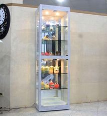 【歐風別館】二尺清水模色玻璃展示櫃【公仔櫃】【基隆至台中免運費】