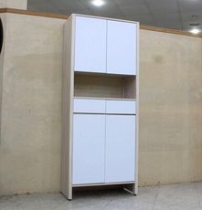 【歐風別館】米可2.7尺梧桐+白色玄關鞋櫃【屏風櫃~隔間櫃~基隆至台中免運費】
