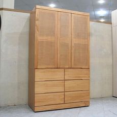【歐風別館】佳德四尺柚木色半實木衣櫃【基隆至台中免運費】