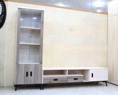 【歐風別館】安卡拉洗白色八尺L型電視櫃【高低櫃~基隆至台中免運費】