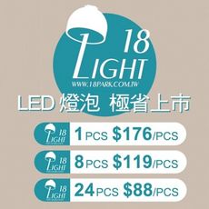 18PARK-18LIGHT 極省上市 [白光/6000K,4顆-149元/顆]