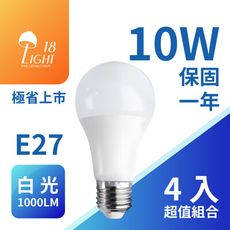 18PARK-LED燈泡 10W 白光6000K-E27燈頭-量販包[18LIGHT]