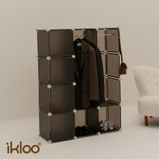 【ikloo】魔術空間12格衣櫥組合櫃(附門4片) HP83A