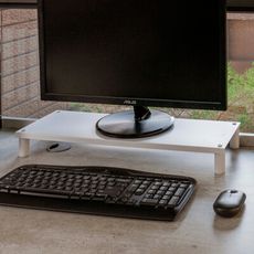 【ikloo】省空間桌上螢幕架/鍵盤架-OA127