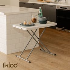 【ikloo】簡易可調式升降桌摺疊桌 (三段調整 室內外兩用  工作桌 學習桌) TBF44