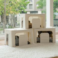 【ikloo】牛津布鋼骨折疊收納箱66L-3色可選 (3入組)  BNF50