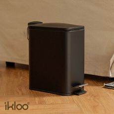 【ikloo】簡約窄型隙縫腳踏式垃圾桶5L-2色可選 PBL102