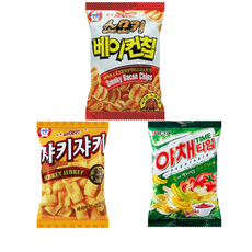 【韓味不二】箱購特惠-韓國Binggrae風味餅乾(煙燻培根/烤肉/蔬菜餅)，16包/箱