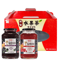 【韓味不二】花泉蜂蜜果茶禮盒1kg x 2入(覆盆子/石榴茶/五味子/梅實茶/百香果)送禮推薦