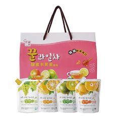 【韓味不二】花泉袋裝果醬茶4入禮盒 (口味任選)送禮推薦