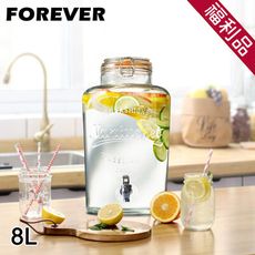 【日本FOREVER】派對專用玻璃果汁飲料桶8L-福利品