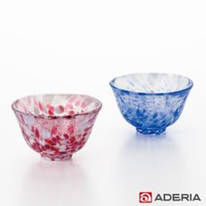 【ADERIA】日本進口津輕系列雙色玻璃對杯