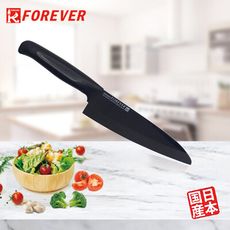 【FOREVER】日本製造鋒愛華高精密標準系列陶瓷刀18CM(黑刃黑柄)