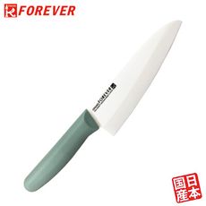 【FOREVER 鋒愛華】日本製造鋒愛華高精密陶瓷刀18CM(白刃綠柄)