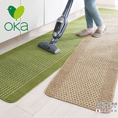 【日本OKA】日本製防滑廚房地墊/可機洗不起毛/腳踏墊/掃地機可用45x240