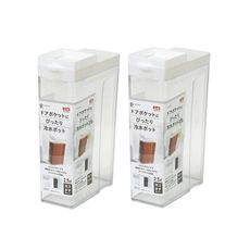 【日本珍珠金屬】日本製方形冷水壺2.5L-2入組