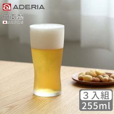 【ADERIA】日本製強化玻璃薄口啤酒杯310ml-3入組