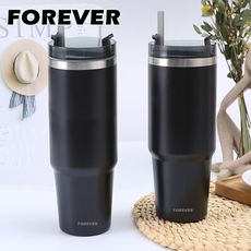 【日本FOREVER】不鏽鋼保冰保冷冰霸杯/隨行杯900ml-(買一送一)