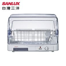 【SANLUX  台灣三洋】可拆式不鏽鋼碗盤架 可定時 溫風式 烘碗機 SSK-10SU