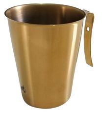鈦杯【鈦喜工坊】單層金色純鈦分享杯-450ml 附把