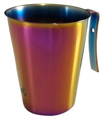 鈦杯【鈦喜工坊】單層七彩純鈦分享杯-450ml 附把