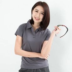 女款排汗POLO衫  CoolMax 吸濕快乾 機能涼感 舒適運動 灰色