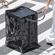 70L 布丹附輪超大容量手提防水折疊購物車_加蓋大款(收納袋 旅行袋 收納包 買菜車)